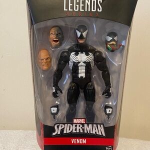 2015 Marvel Venom Action Figure with Alternate Heads - Black & White NWT